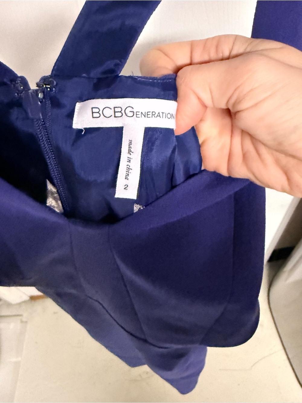 BCBGeneration Royal Blue Satin Cocktail Dress